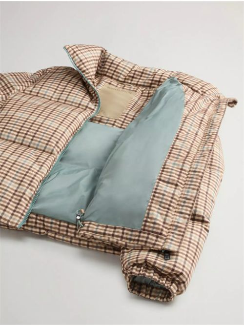 PRINTED WOOL JACKET WOOLRICH | CFWWOU2062FRUT50938618 BEIGE CHECK